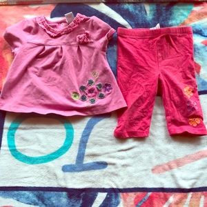 Baby girls twelve-month shirt and bottoms